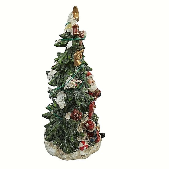 Musical Christmas Collection Lighted Santa Tree Figure LED Color Changing - Picture 6 of 11